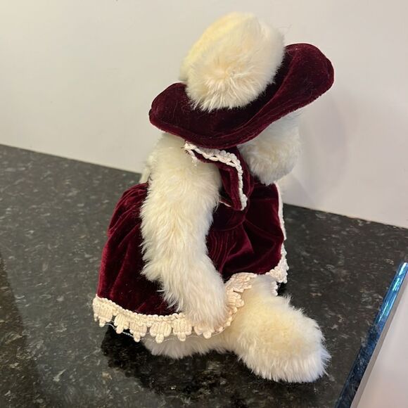 Creature Comforts Fancy Lady’s Collection teddy bear with Burgundy dress & hat. - Picture 5 of 8
